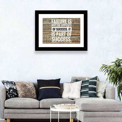 Failure Is Part of Success Rustic Typography Wall Art