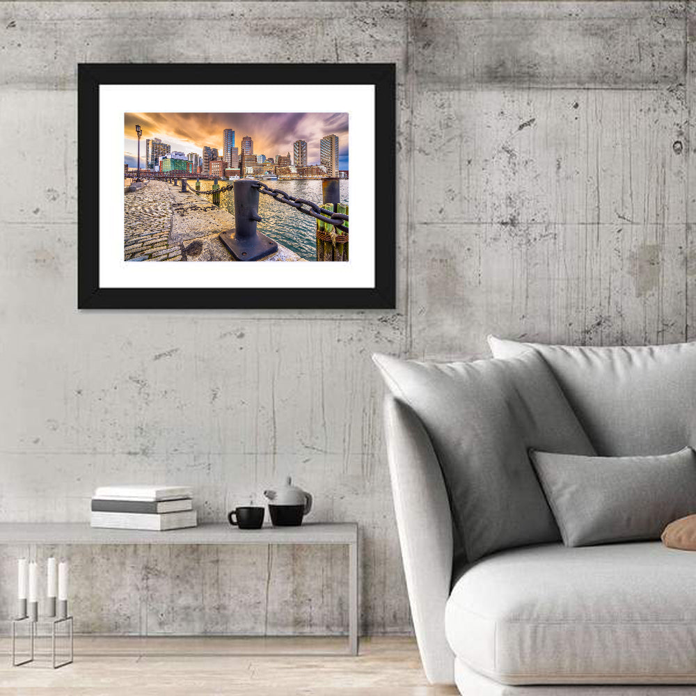 Boston Harbor at Dusk Wall Art
