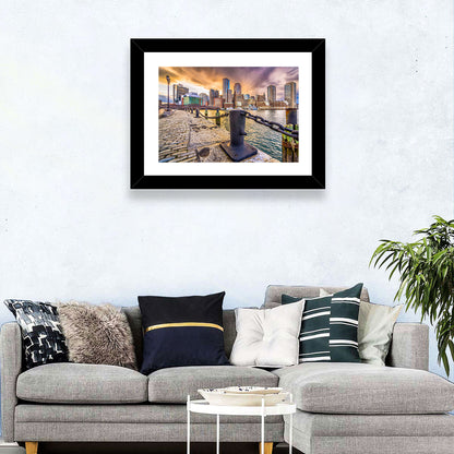 Boston Harbor at Dusk Wall Art