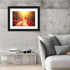 Golden Path Through Autumn Woods Wall Art
