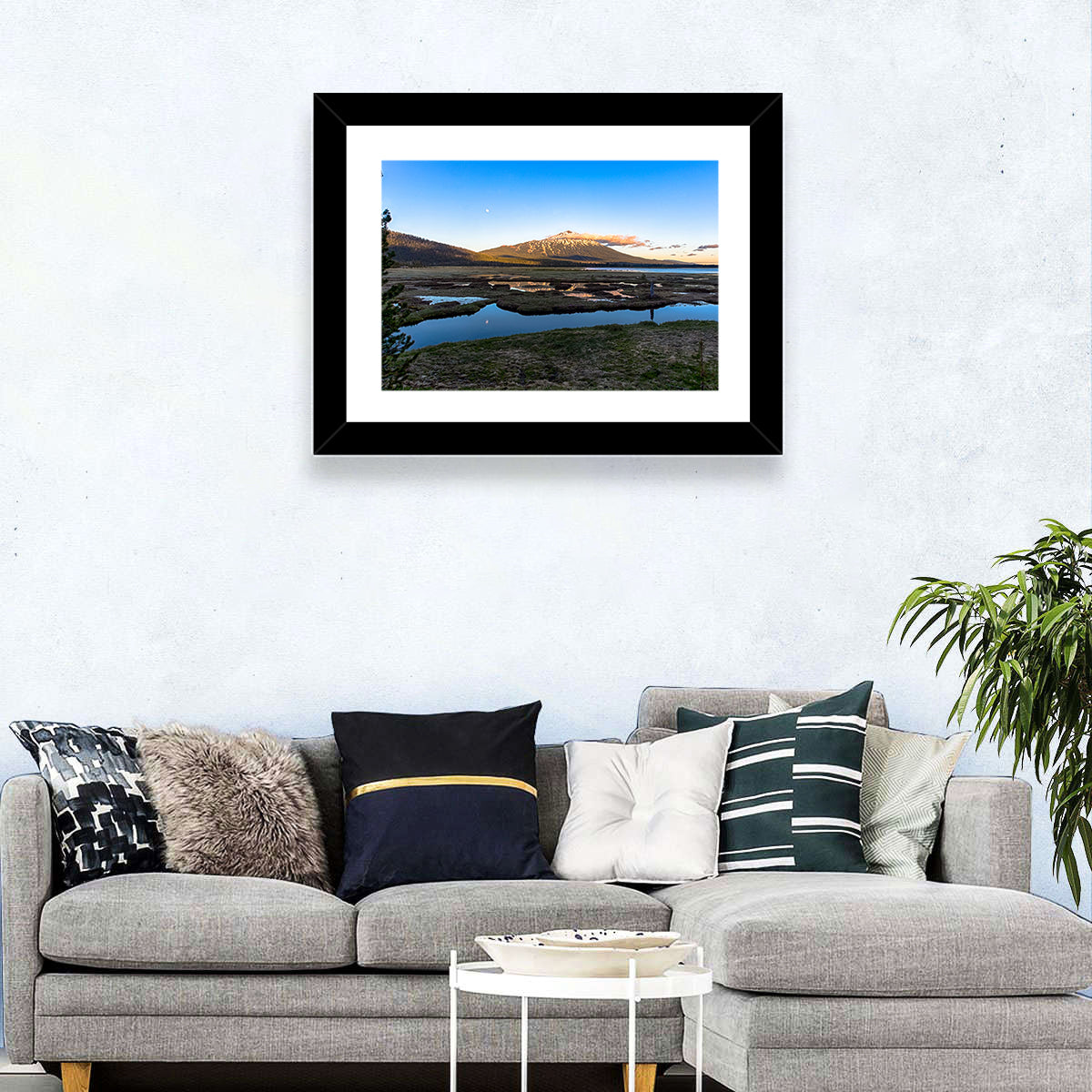 Mount Bachelor Moonlit Sunset Wall Art