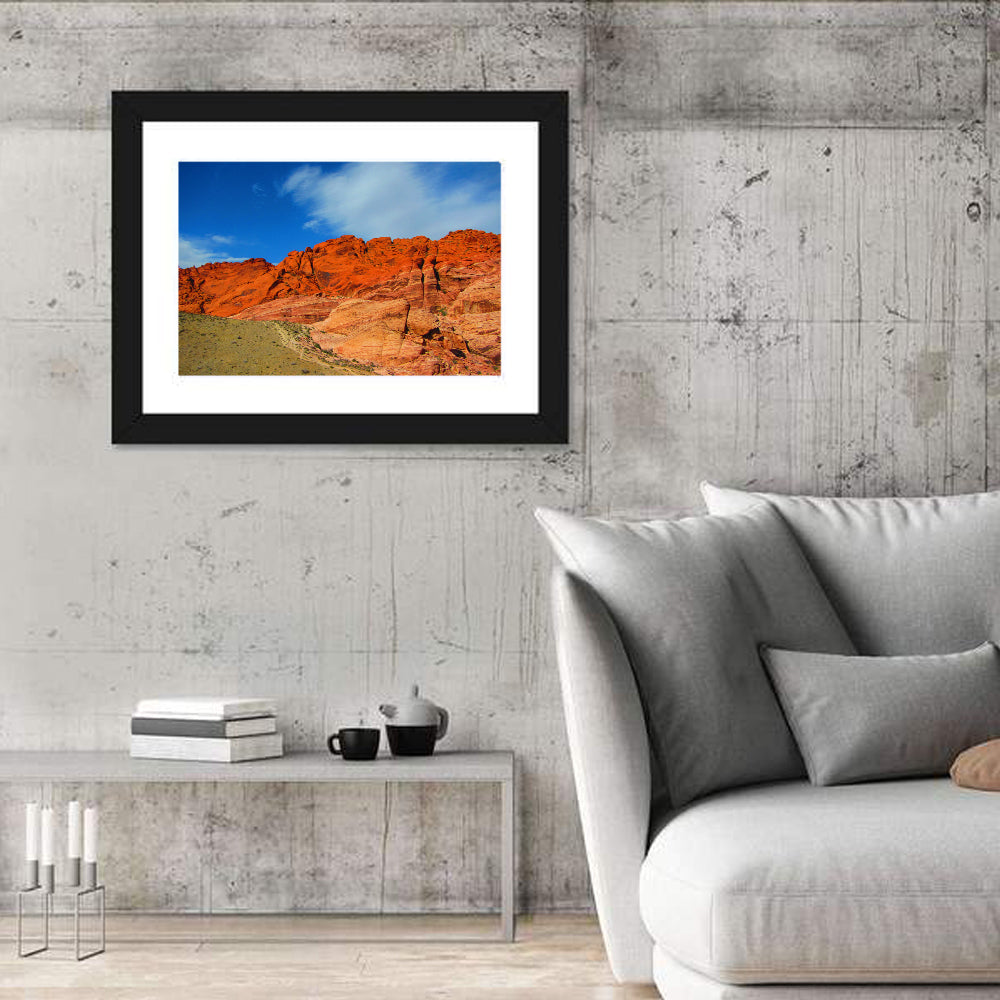 Red Rock Canyon Trail Wall Art in a room, landscape