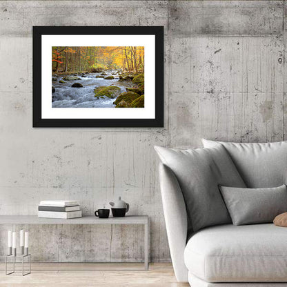 Autumn Mountain Stream Wall Art