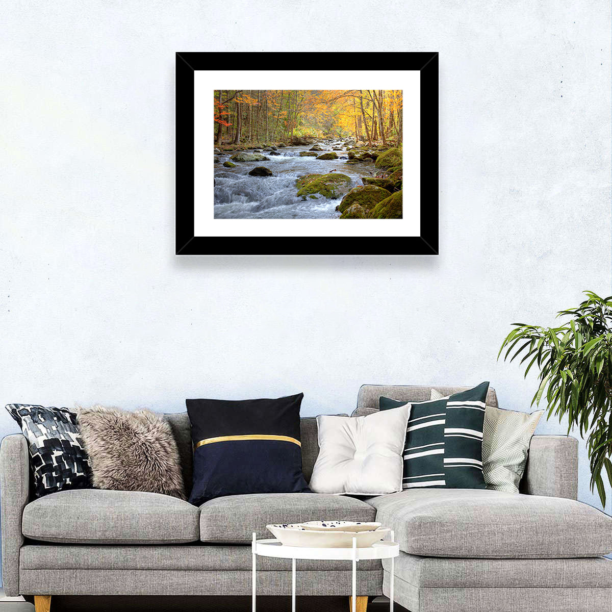 Autumn Mountain Stream Wall Art