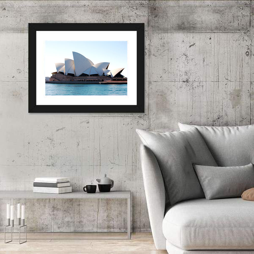 Sydney Opera House Harbor View Wall Art in a room, landscape