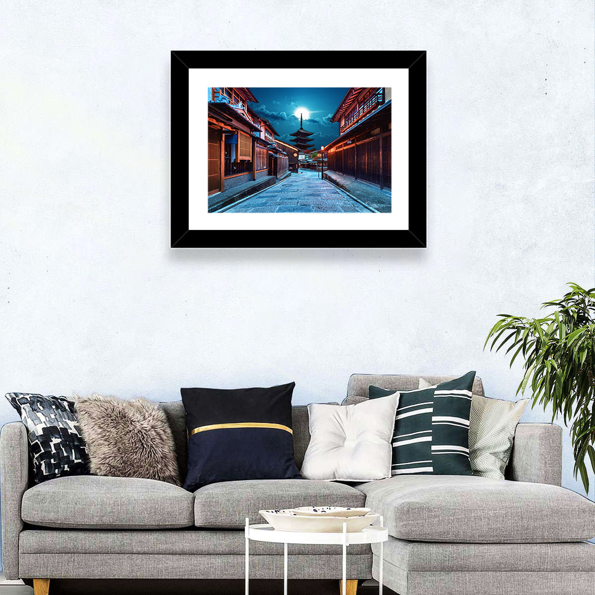 Moonlit Sannen Zaka Kyoto Wall Art