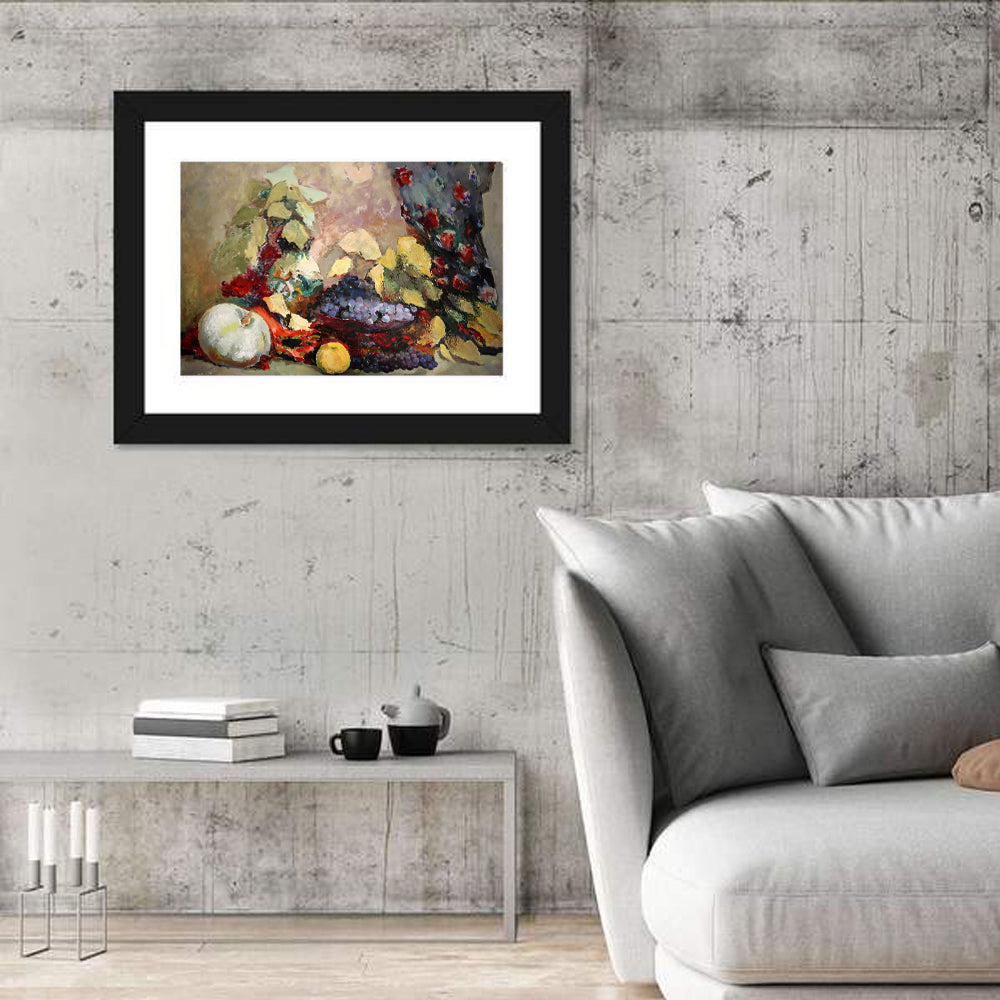 Grapes and Melon Still Life Wall Art
