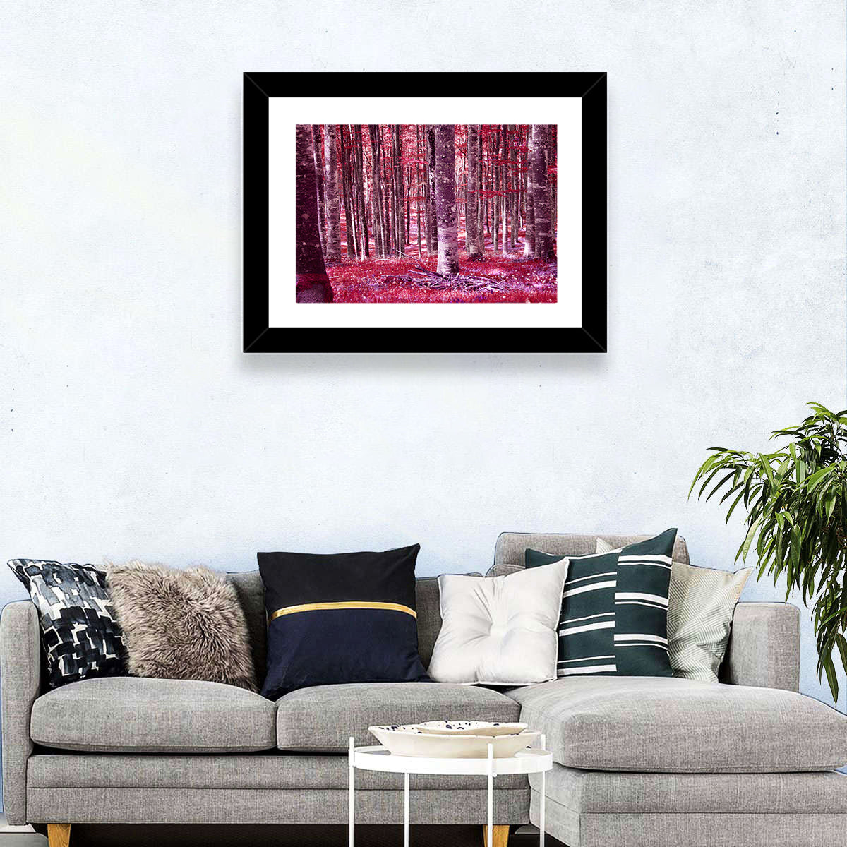 Red Forest Wall Art