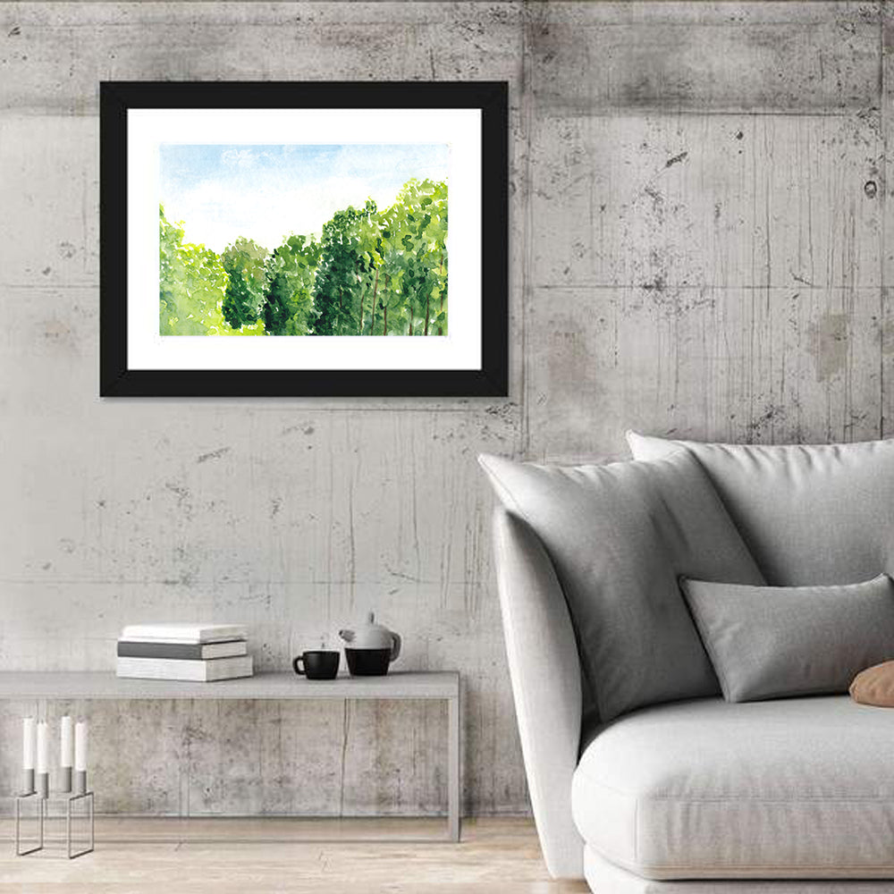 Summer Canopy Watercolor Illustration Wall Art