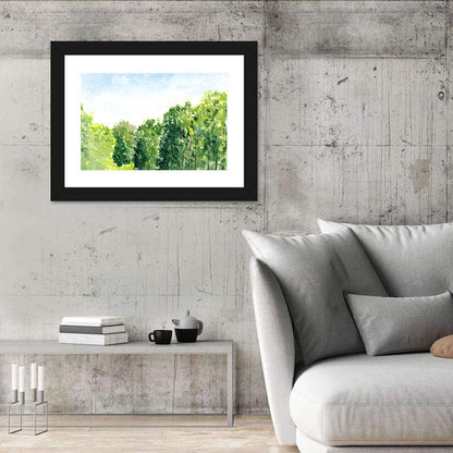 Summer Canopy Watercolor Illustration Wall Art