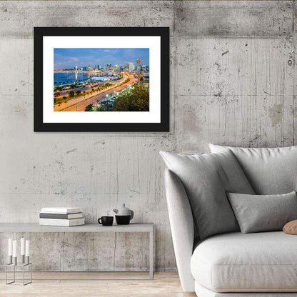 Luanda Bay Twilight Skyline Wall Art