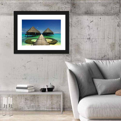 Maldives Overwater Bungalows Wall Art
