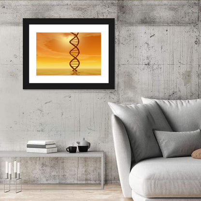 Dna Helix at Sunset Wall Art