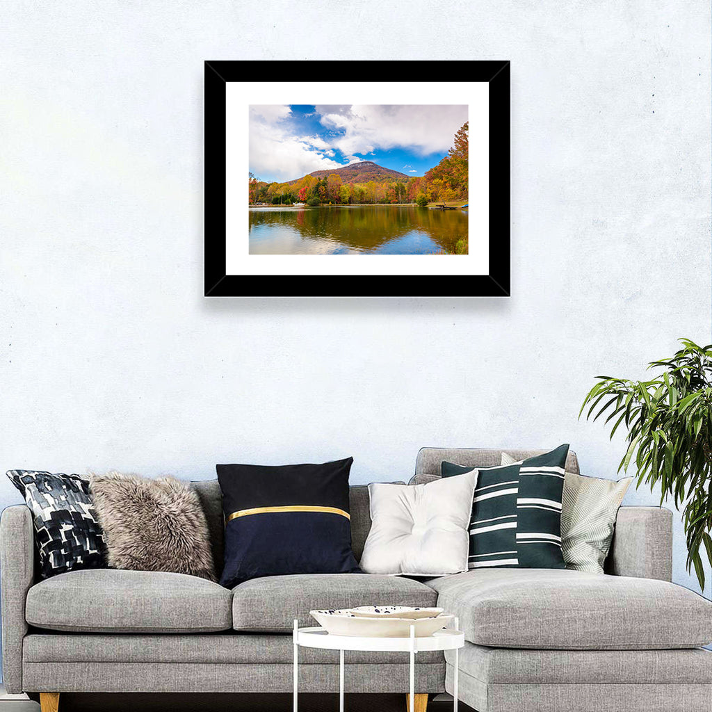 Yonah Mountain Autumn Reflection Wall Art