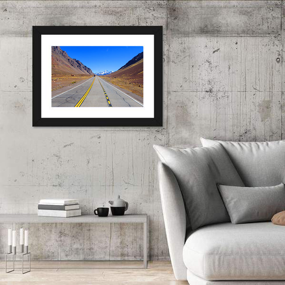 Road to Mount Aconcagua Wall Art in a room, landscape