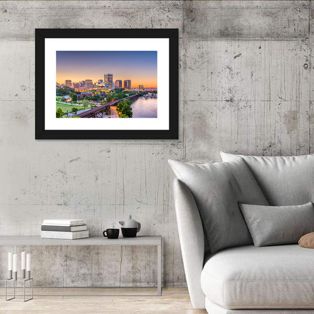 Richmond Skyline at Golden Hour Wall Art
