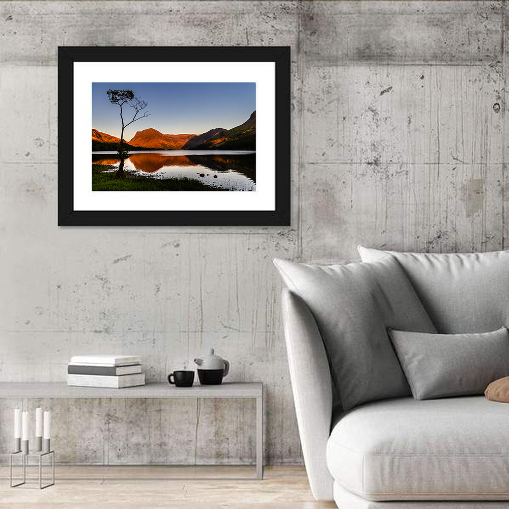 Buttermere Lone Tree Reflection Wall Art