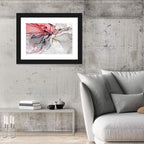 Pink Gray Marble with Gold Veins Wall Art