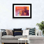 Magenta Orange Color Flow Wall Art