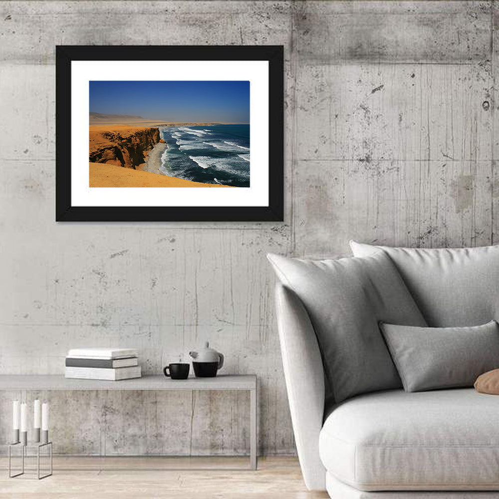 Red Cliffs of Paracas Wall Art in a room, landscape