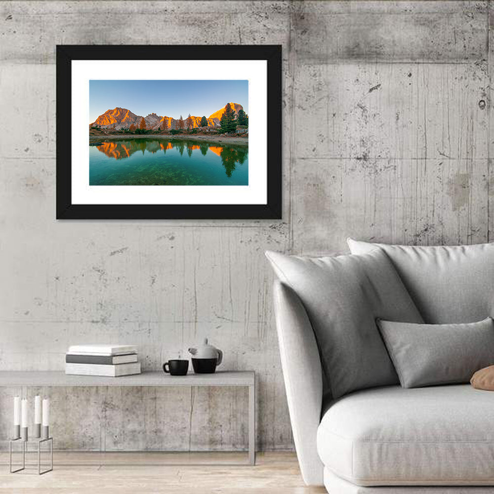 Lago Di Federa Alpenglow Wall Art