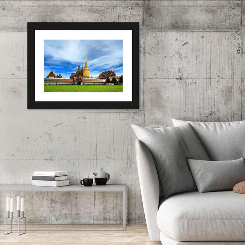 Golden Stupa at Wat Phra Kaew Wall Art in a room, landscape