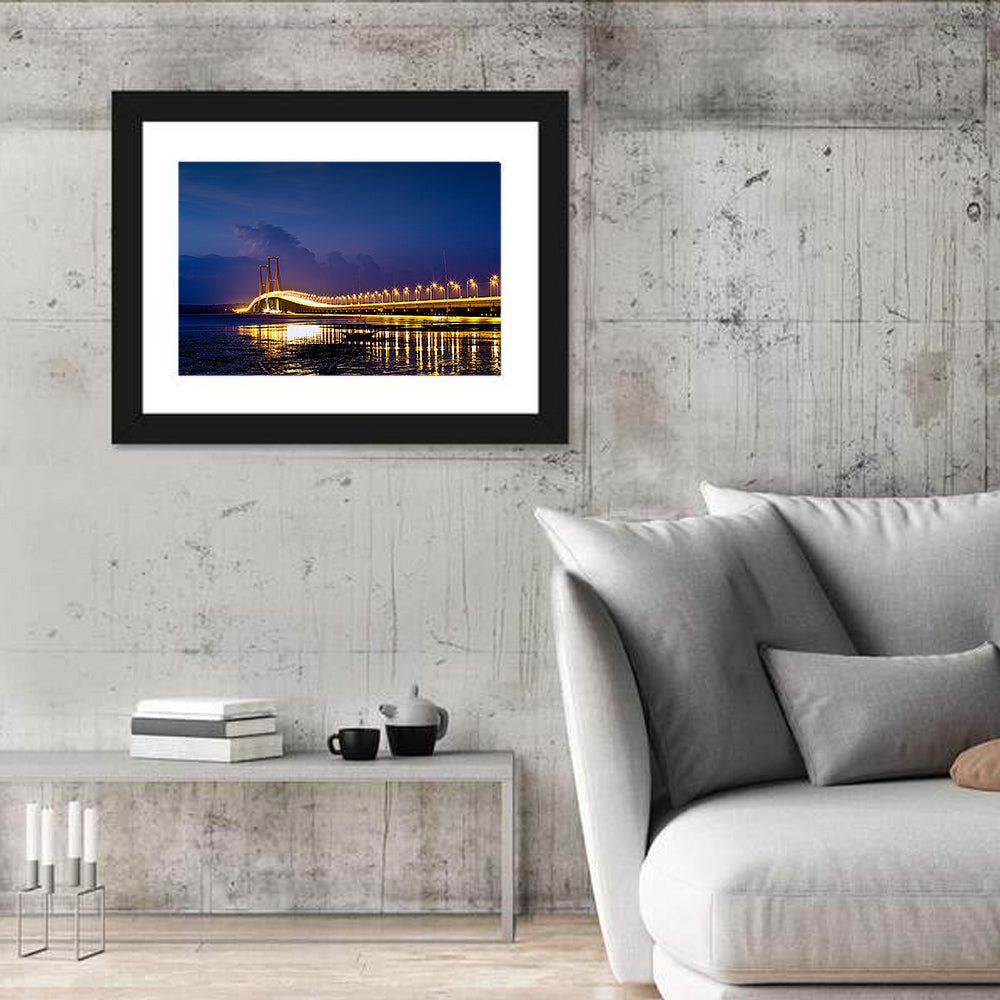 Suramadu Bridge at Dusk Wall Art