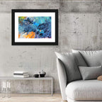 Vivid Icy Nebula Abstract Wall Art