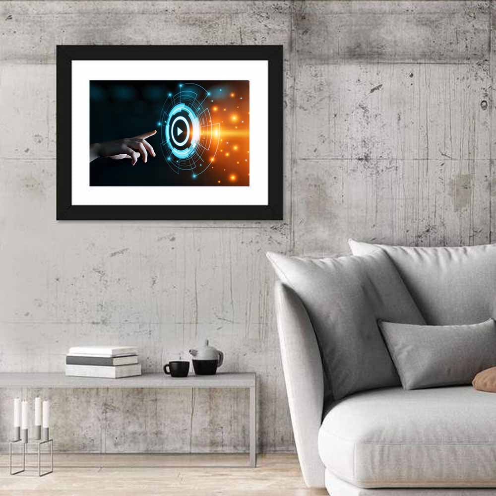 Holographic Video Interface Wall Art