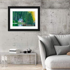 Lago Di Braies Chapel Reflection Wall Art