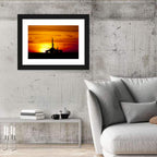Offshore Oil Rig at Sunset Wall Art