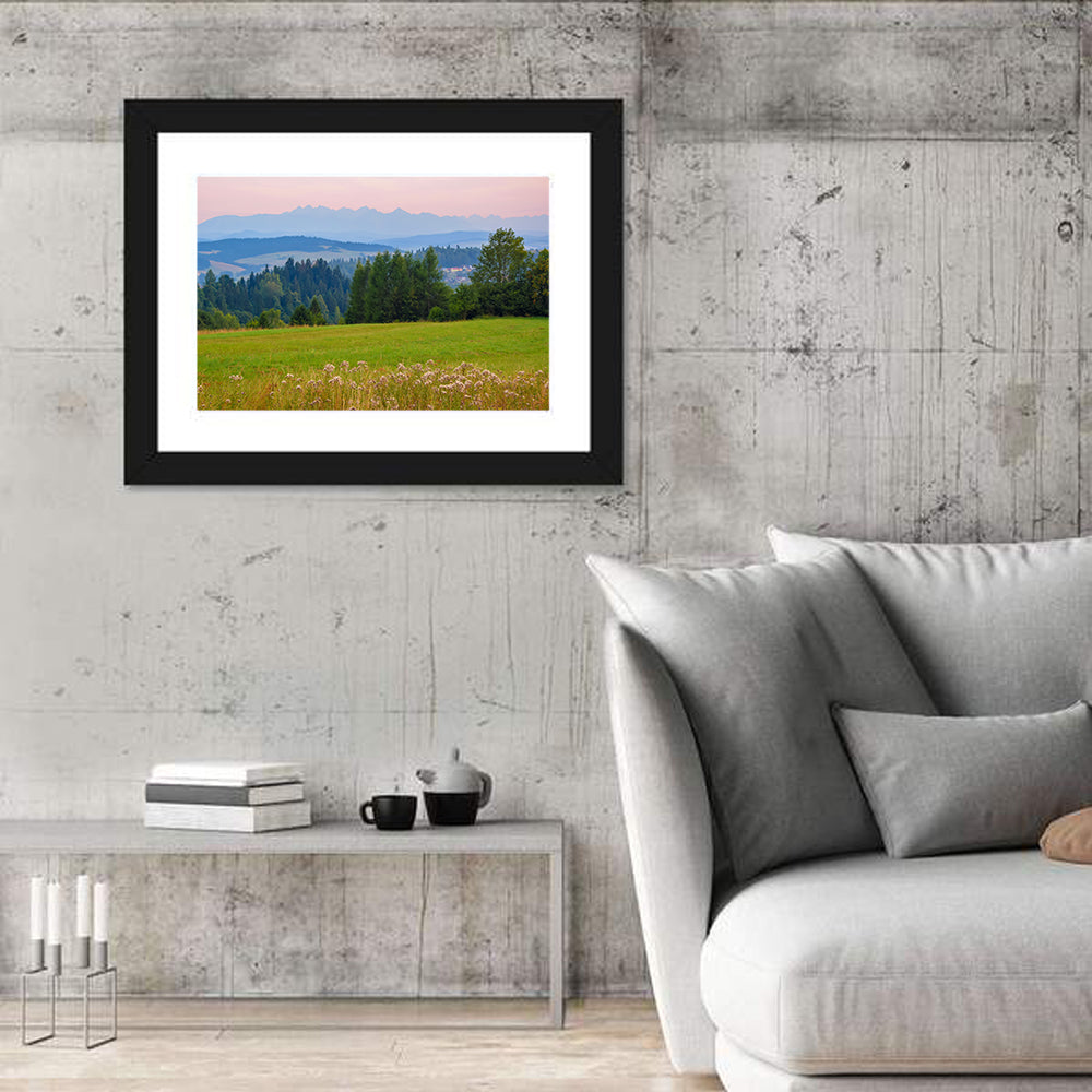 High Tatras Mountains Wall Art in a room, landscape