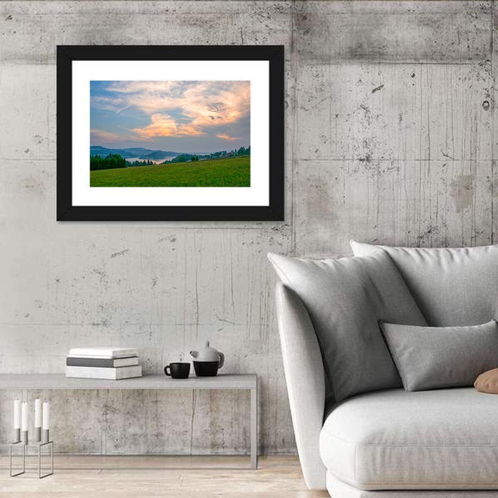Czorsztynskie Lake Meadow at Dusk Wall Art