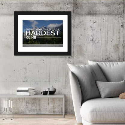 Snow Capped Peaks with Motivational Quote Wall Art