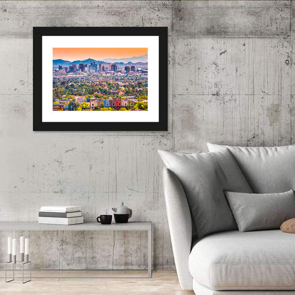 Phoenix Golden Hour Cityscape Wall Art