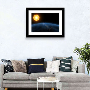 Alien Planet & Sun Wall Art