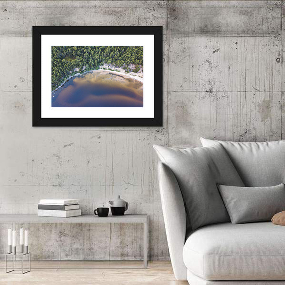 Lake Onega Shoreline Wall Art in a room, landscape