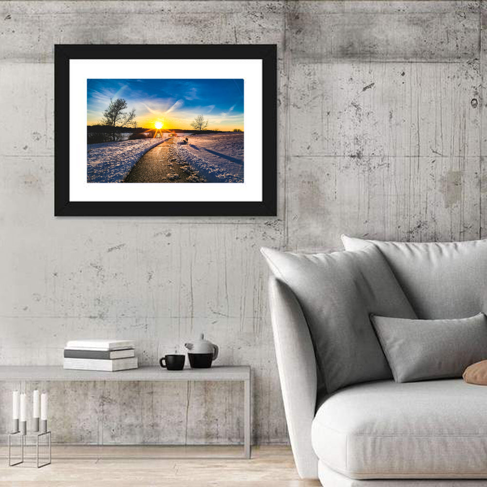 Lake Zorinsky Winter Sunrise Wall Art