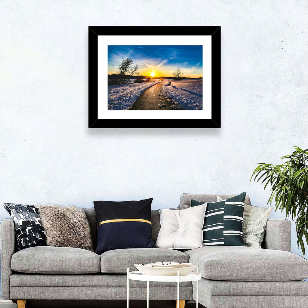 Lake Zorinsky Winter Sunrise Wall Art