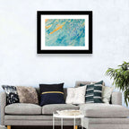 Koi in Blue Abstract Wall Art