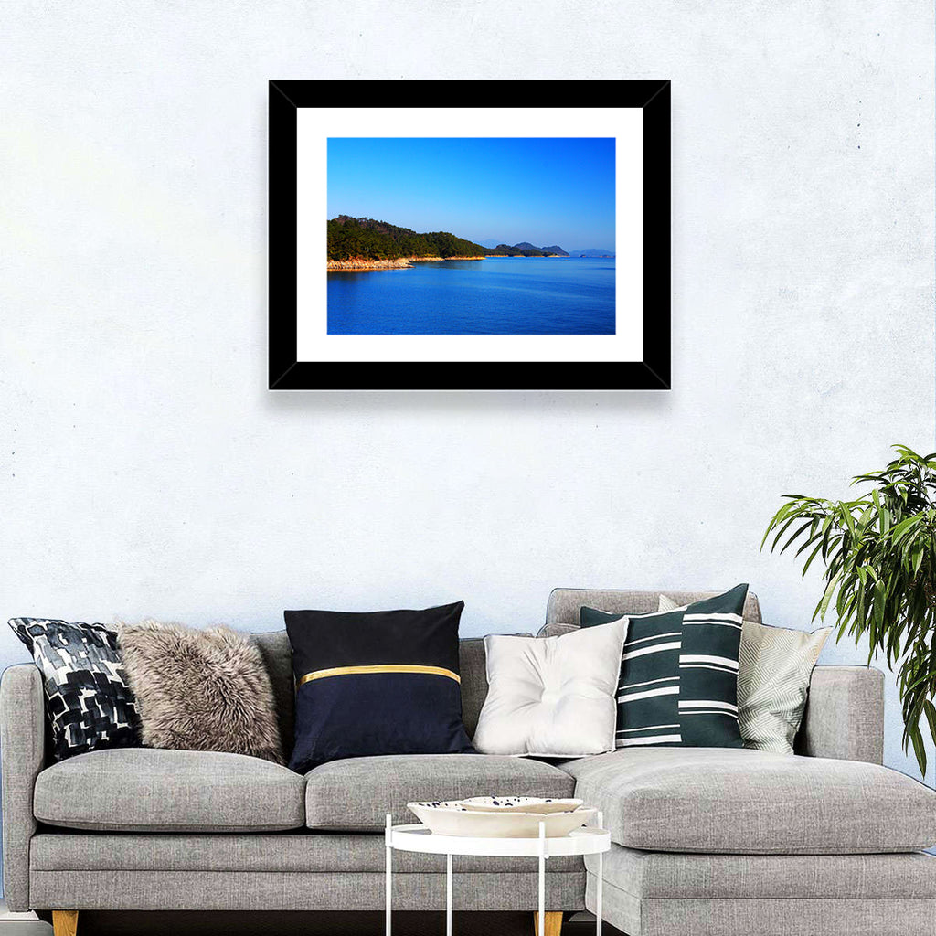 Qiandao Lake Rocky Shoreline Wall Art