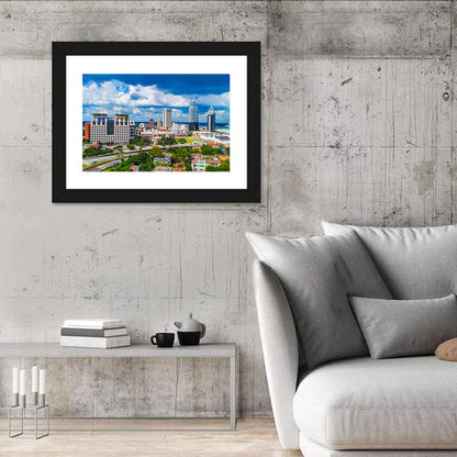Mobile Skyline with Rsa Battle House Tower Wall Art