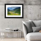 Punakha River Valley with Terraced Rice Fields Wall Art