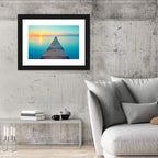 Wooden Footbridge at Sunset Wall Art