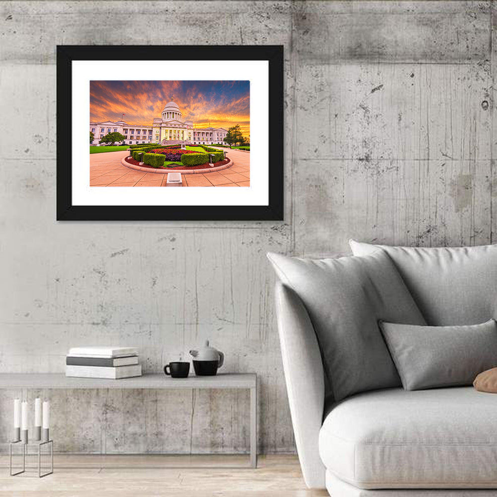Arkansas State Capitol at Sunset Wall Art
