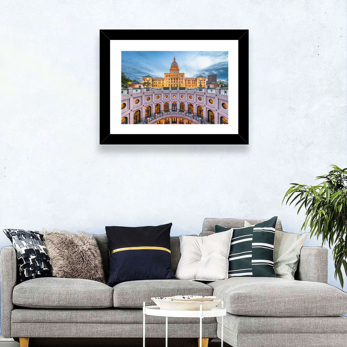 Texas State Capitol Wall Art in a room, landscape