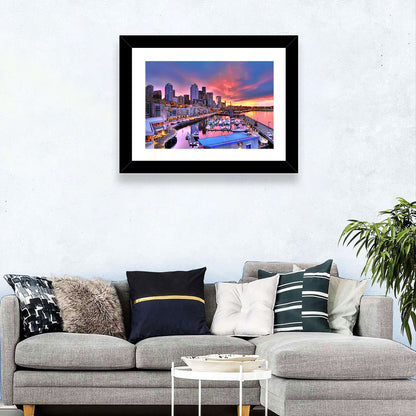 Seattle Skyline at Sunset Wall Art
