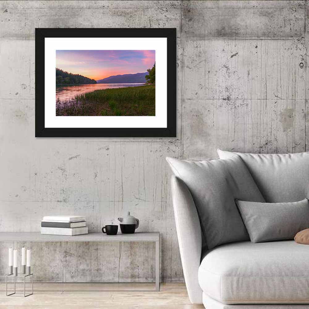 Whitefish Lake Sunset Glow Wall Art