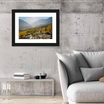 Hunza Valley Autumn Landscape Wall Art