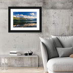 Golden Mist Mountain Lake Wall Art